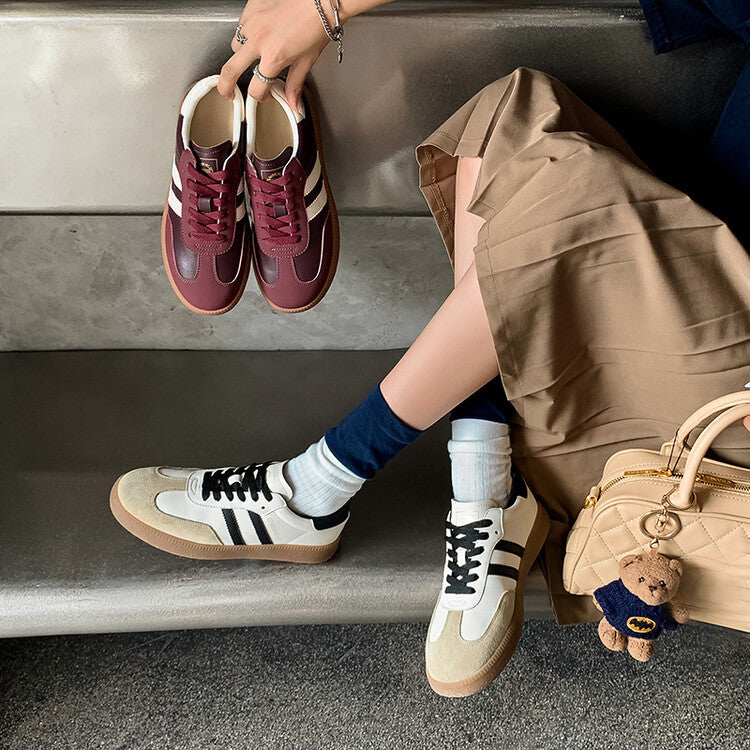 Nora Burgundy Sneakers